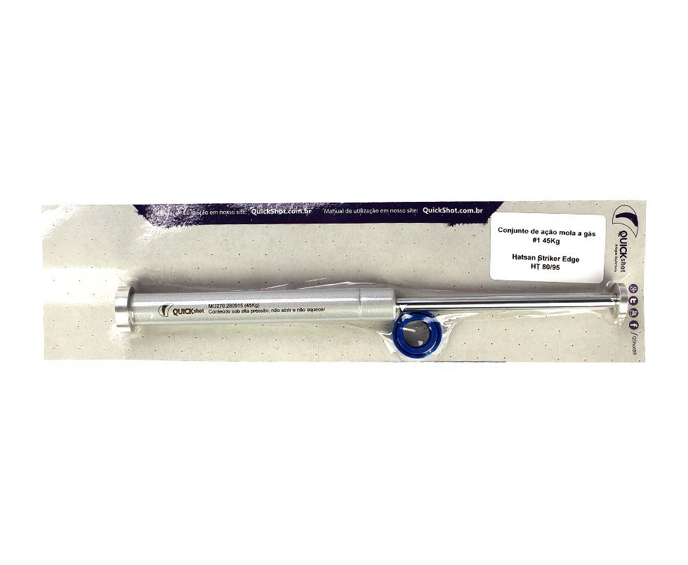 Kit Customização 1 - Pistão Pneumático 45kg + Pu + Centralizador Hatsan Striker/ Ht 80 / 95 - Quickshot