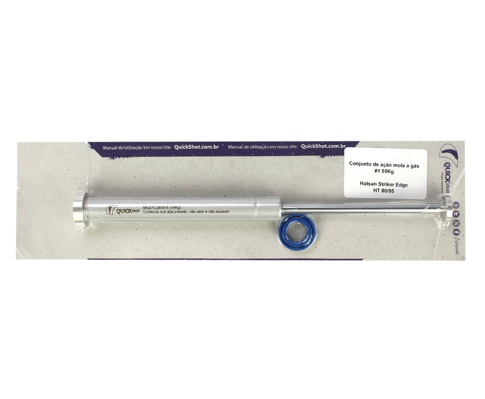 Kit Customização 1 - Pistão Pneumático 55kg + Pu + Centralizador Hatsan Strike - Ht 80 E 95 - Quickshot