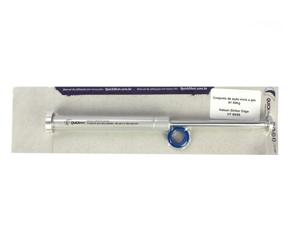 Kit Customização 1 - Pistão Pneumático 50kg + Pu + Centralizador Hatsan Striker Edge/ht 80/95 - Quickshot