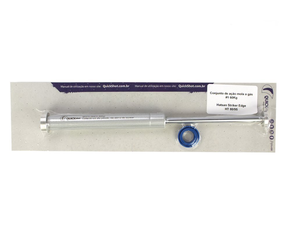 Kit Customização 1 - Pistão Pneumático 60kg + Pu + Centralizador Hatsan Striker Edge/ Ht 80 / 95 - Quickshot