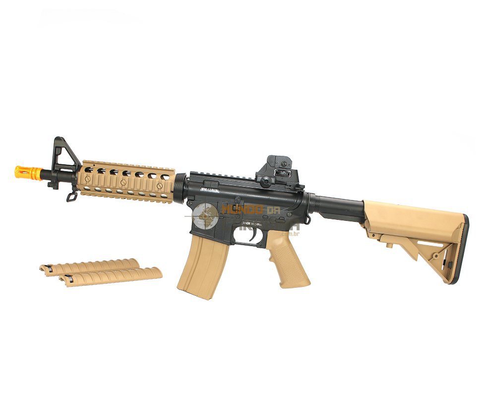Rifle De Airsoft Colt M4 Ris Cqb Semi Metal Aeg - Edição Marcos Do Val - Cybergun - 110 V