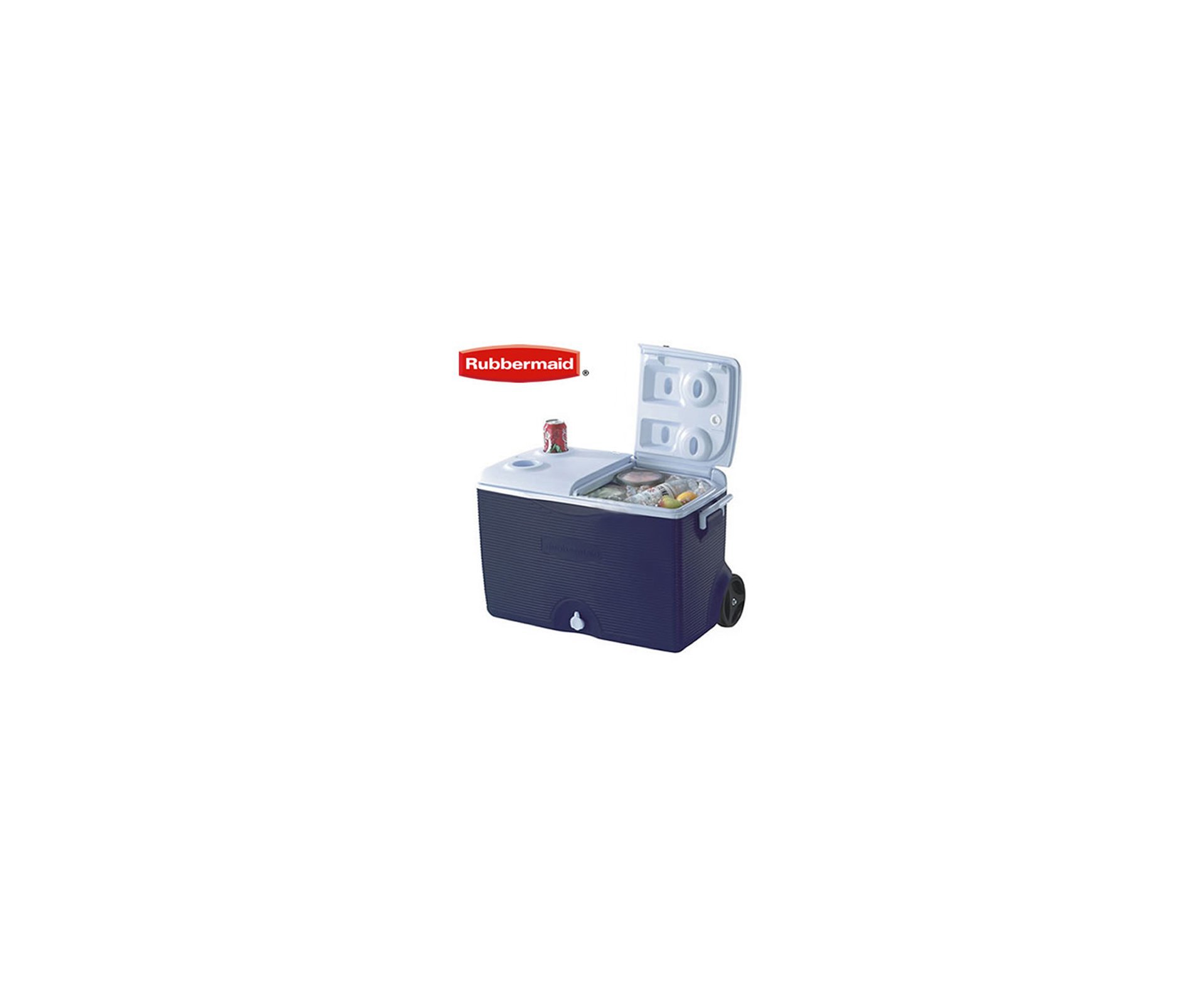 Caixa Térmica 45 Qt Com Rodas Microban Azul - Rubbermaid