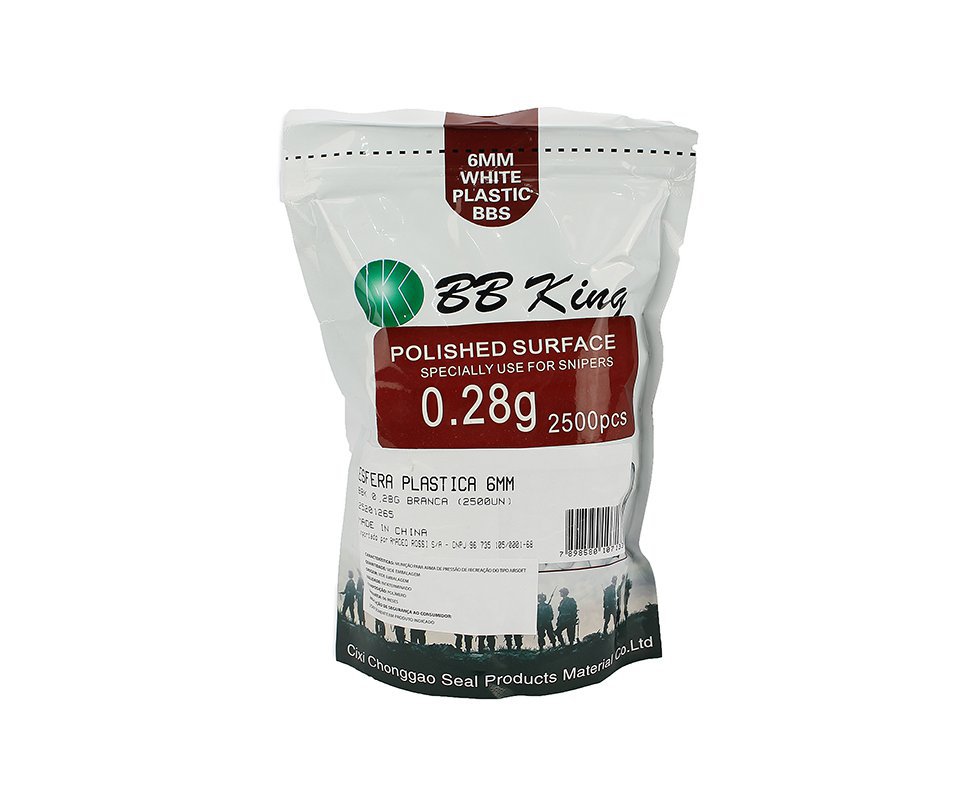Esfera Plástica Calibre 6,0 Mm 0,28 G - 2500 Unidades - Bb King