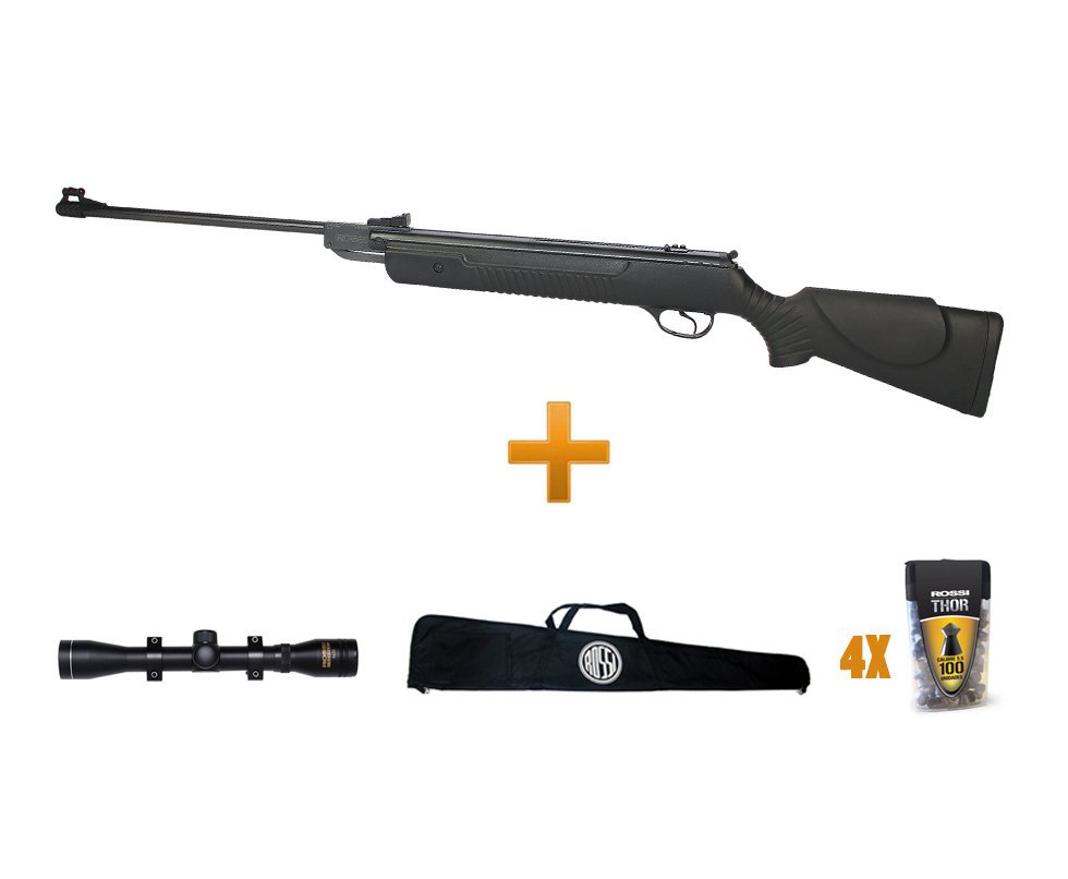 Carabina De Pressão Hatsan Ht 80 Cal 5,5mm + Luneta Rossi 4x32 + Chumbinhos + Capa - Rossi