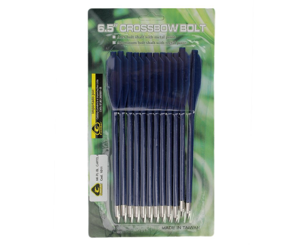 Kit Com 12 Flechas Plásticas Para Balestra Pistola Mk-pl-bl - Azul