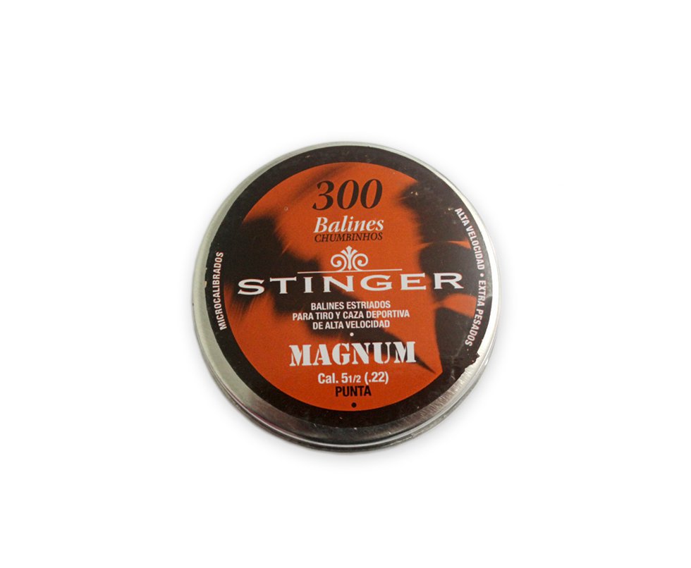 Chumbinhos Magnum Calibre 5,5 Mm - 300 Unidades - Stinger