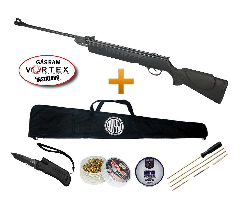 Carabina De Pressão Hatsan Ht 80 5,5mm Com Pistão Pneumático + Canivete + Kit Limpeza + Chumbinhos