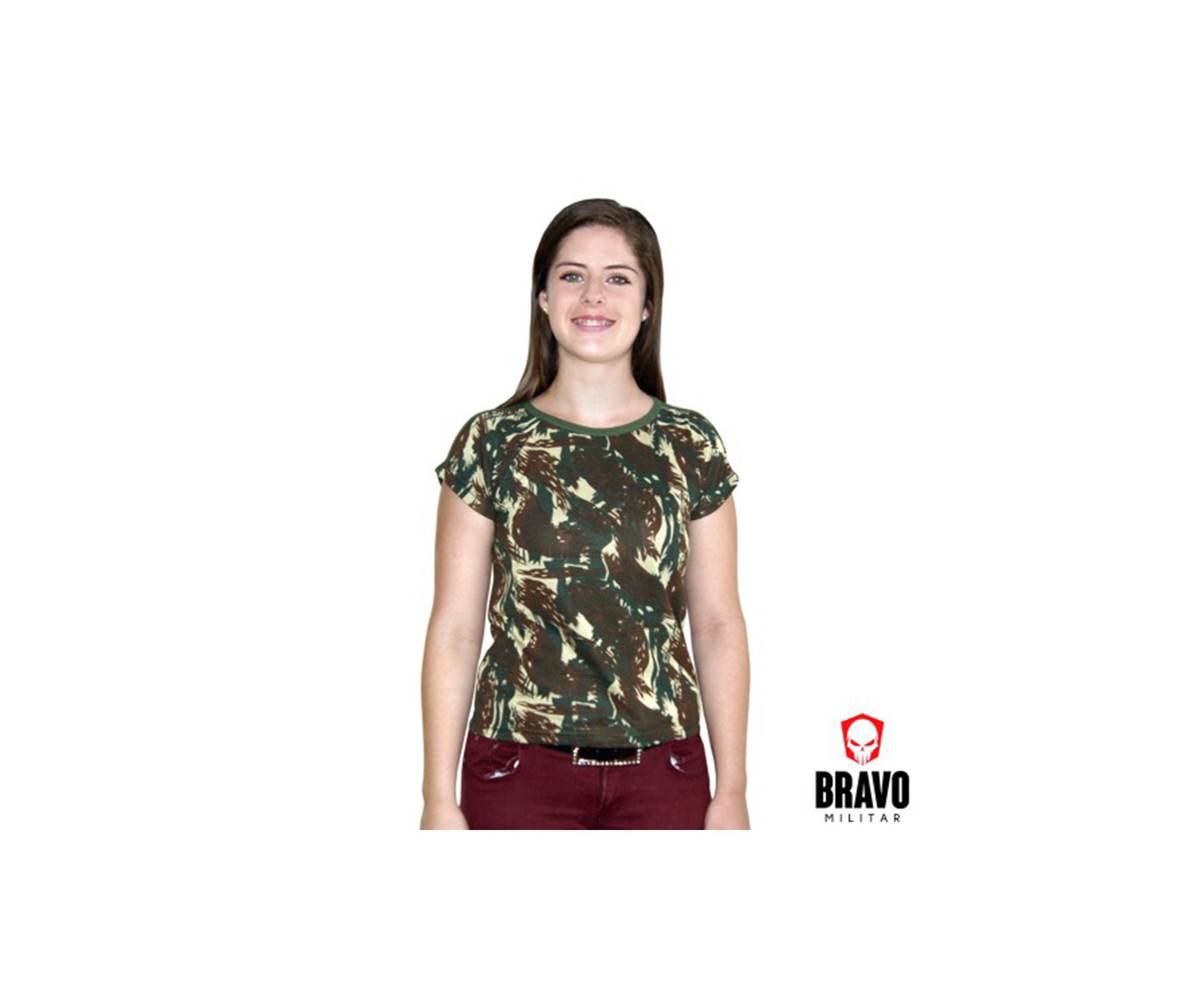 Baby Look Camuflada Exercito 2 - Bravo - G