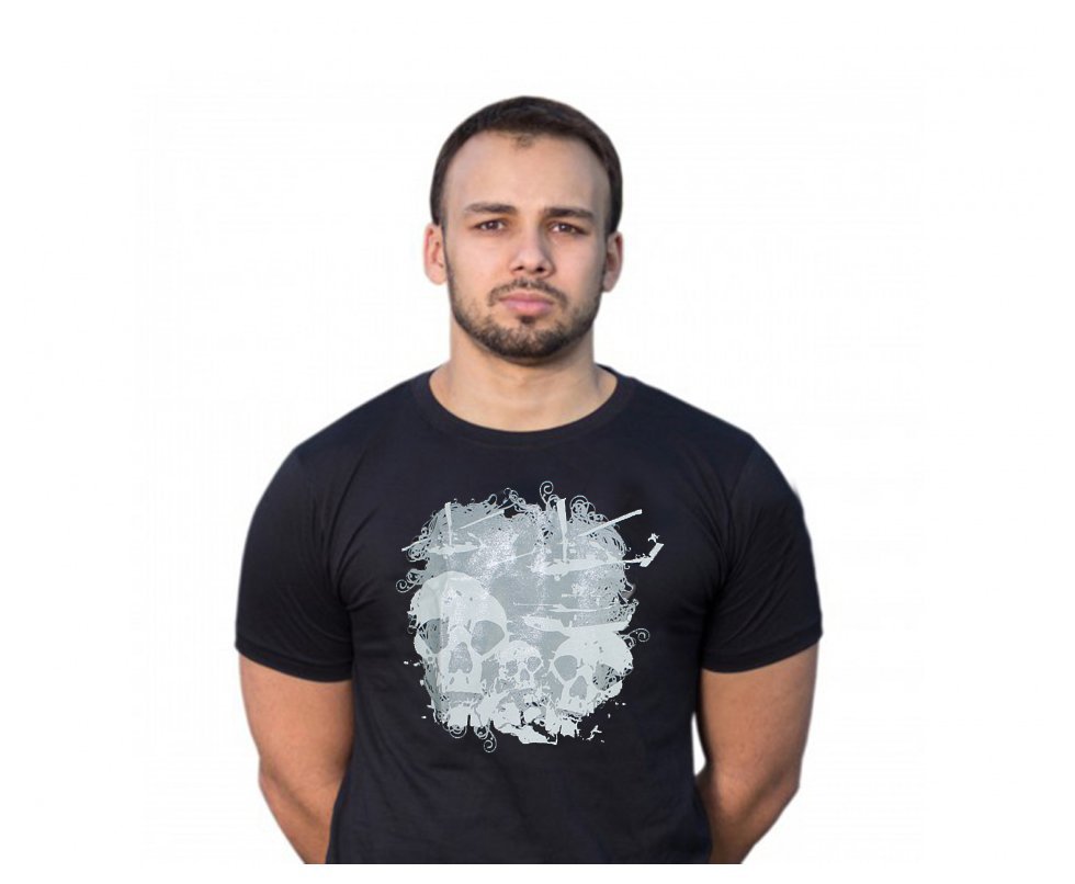 Camiseta Estampada Campo De Guerra Preta - Bravo