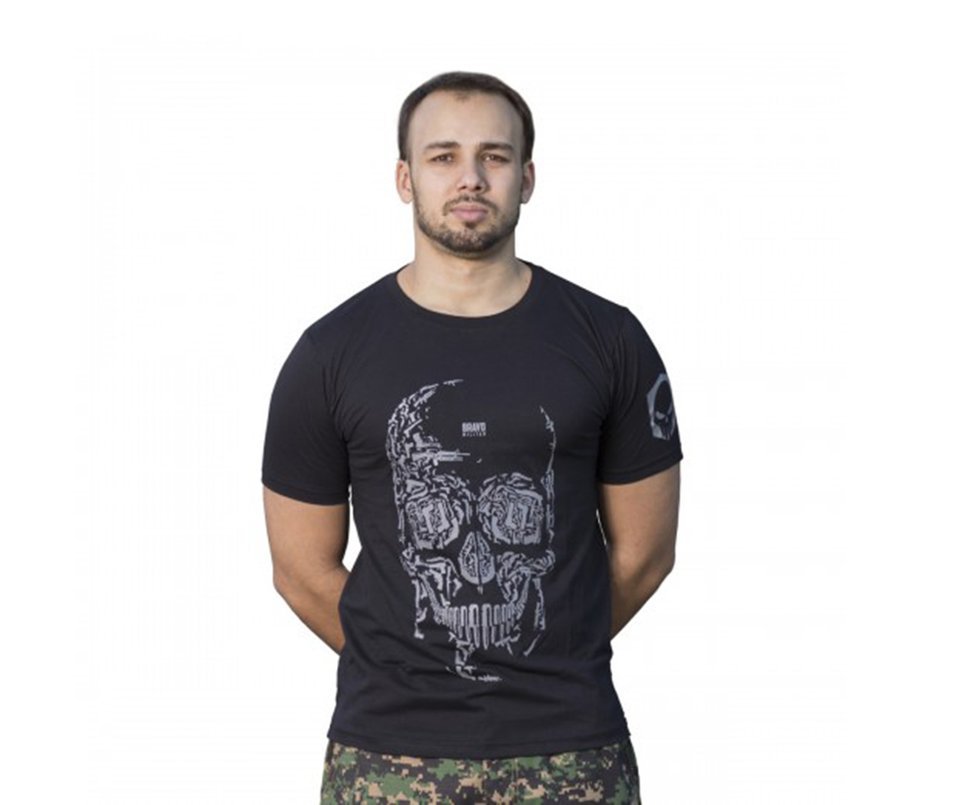 Camiseta Estampada Caveira Preta - Bravo - P