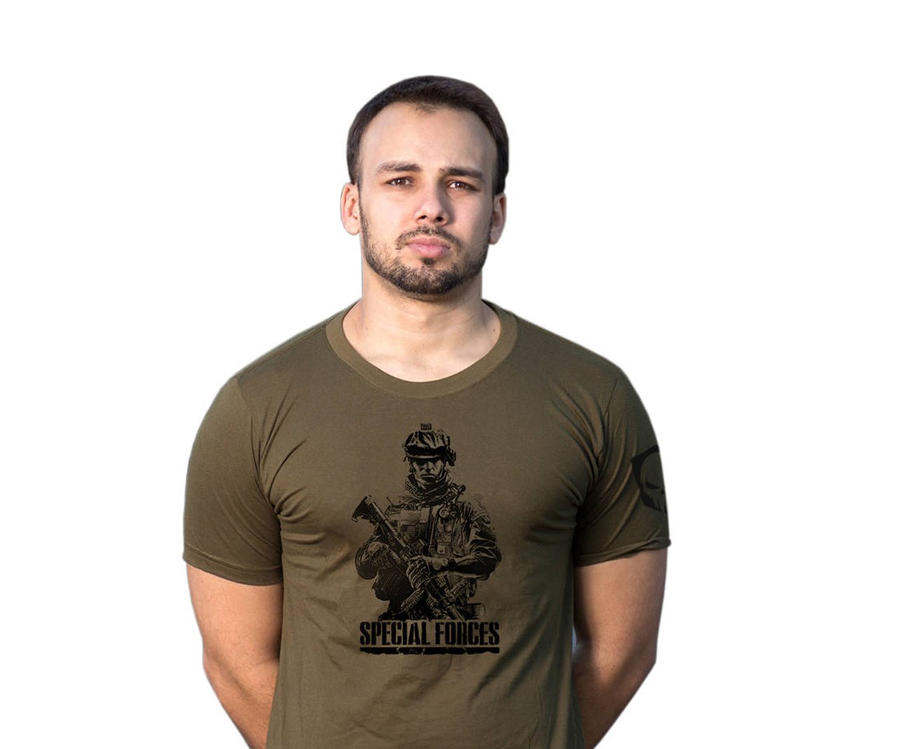 Camiseta Estampada Special Forces Verde -  Bravo