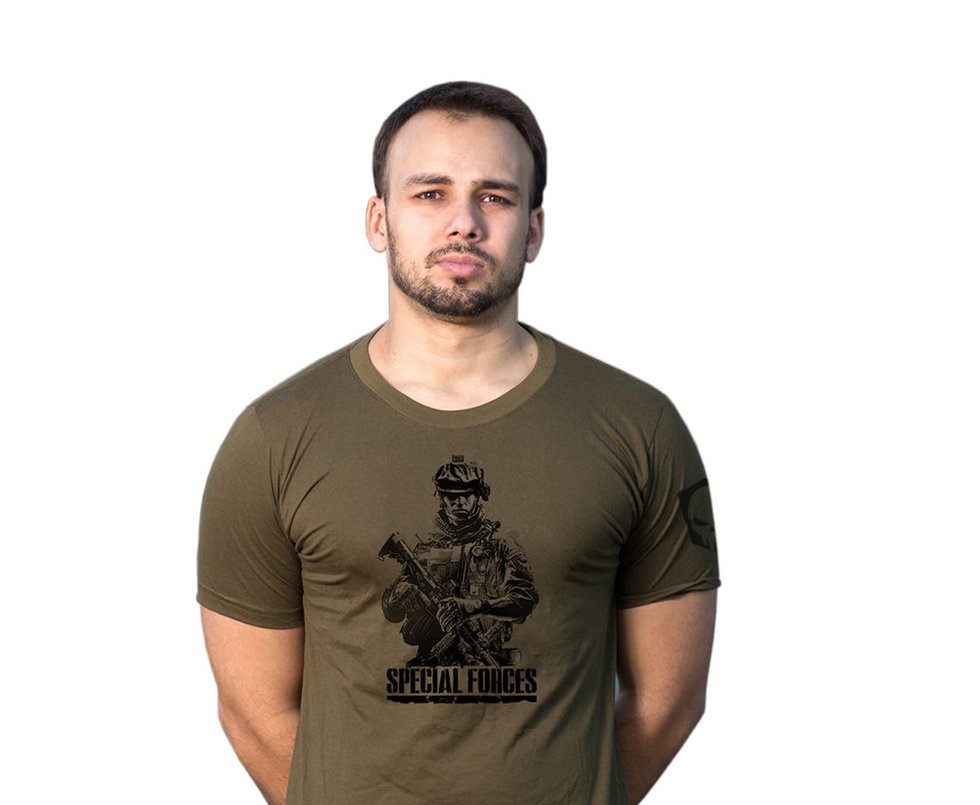 Camiseta Estampada Special Forces Verde - Bravo - P