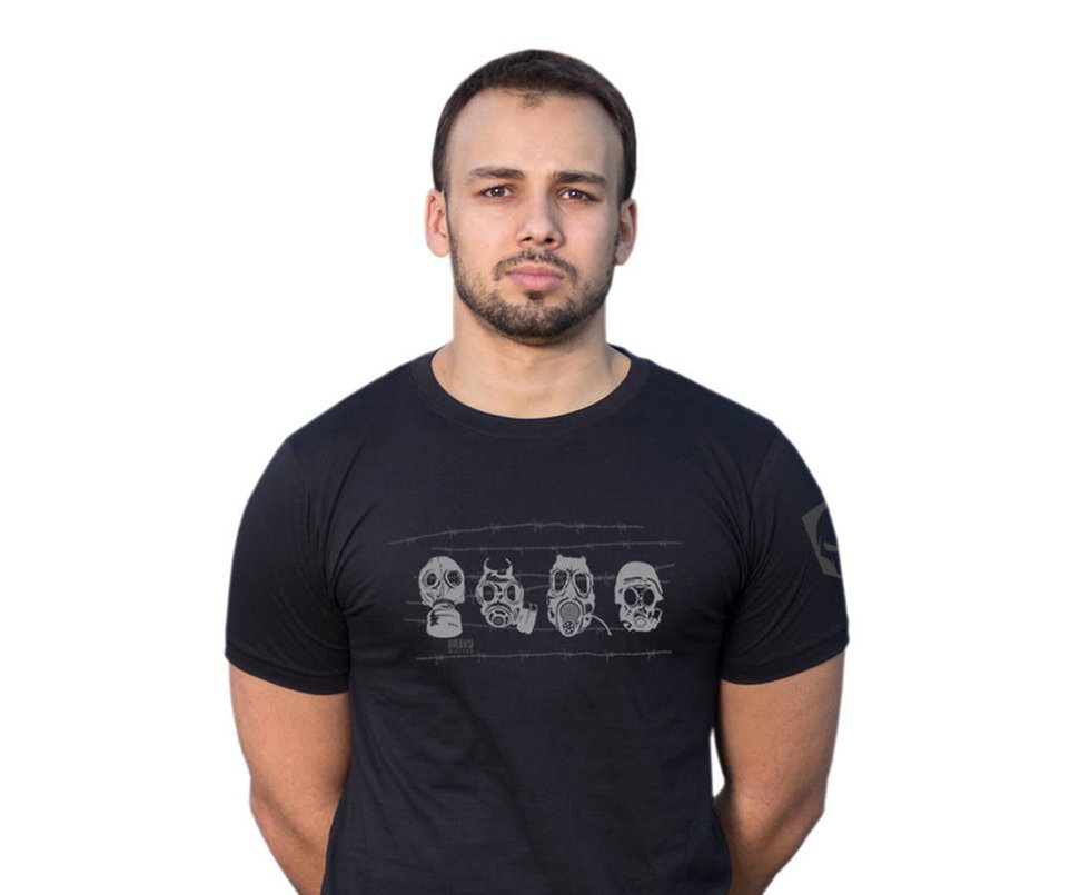 Camiseta Estampada Mascaras Preta - Bravo