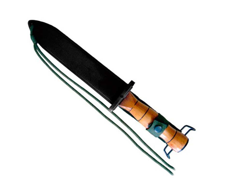 Faca Mk2 Com Bainha Cabo Em Madeira - Bravo