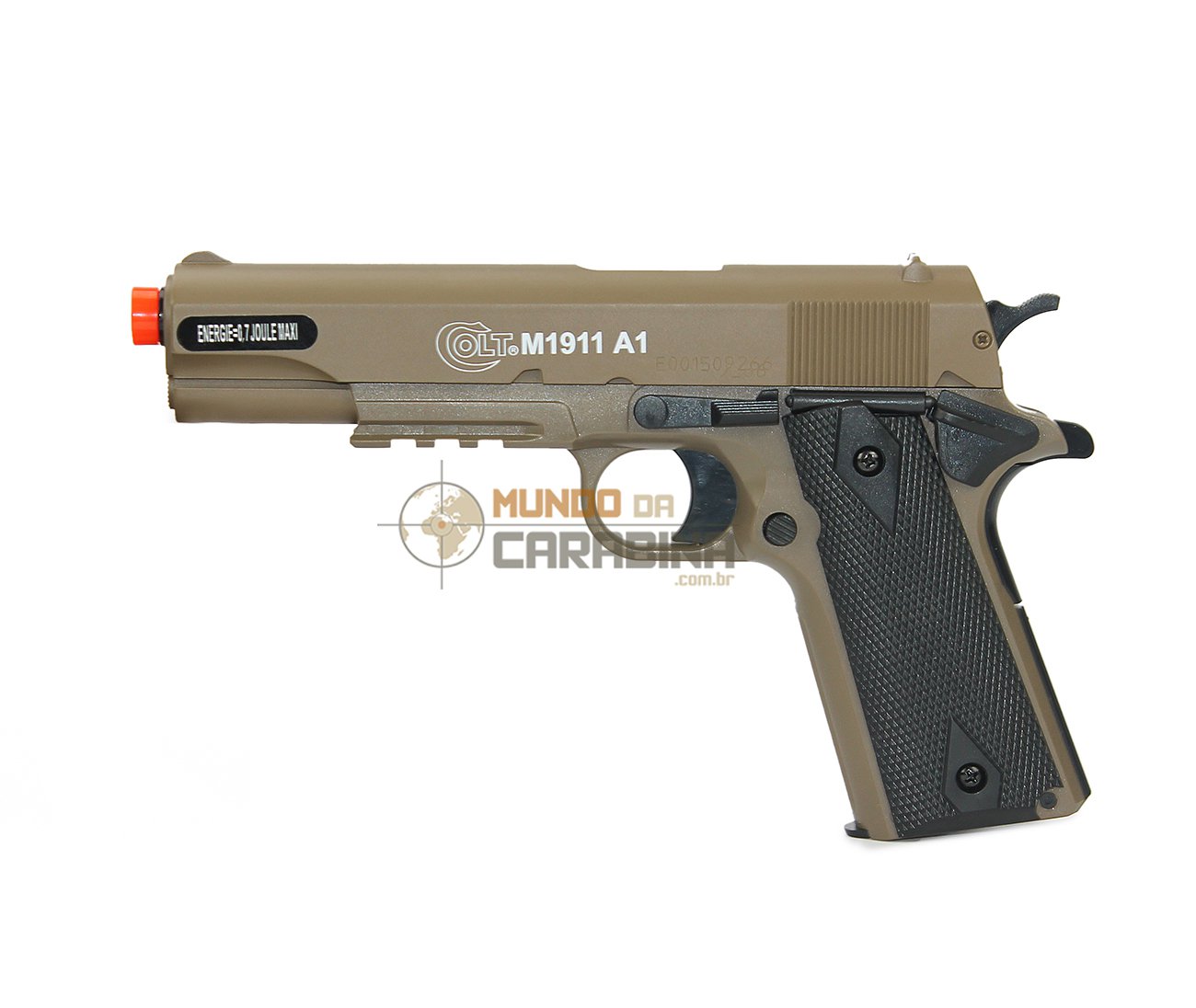 Pistola De Airsoft Colt 1911a1 Dark Earth - Spring - Cyber Gun