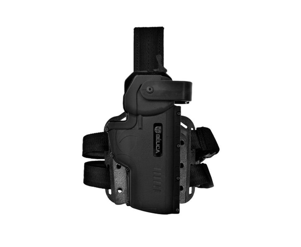 Coldre De Perna Para Pistolas Universal Preto - Belica
