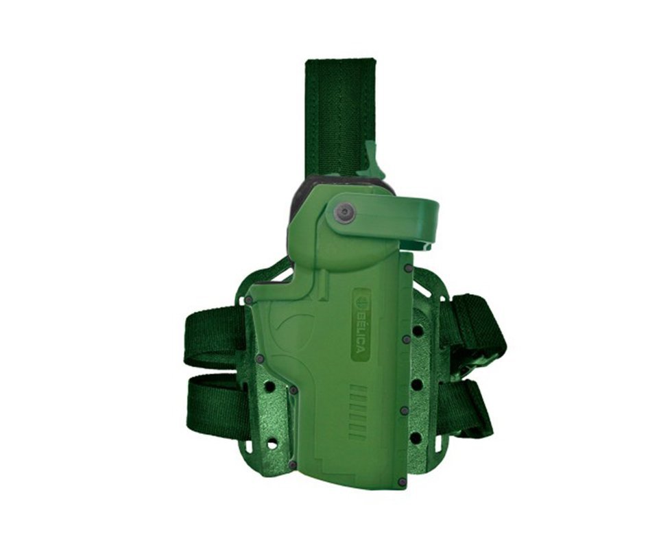 Coldre De Perna Para Pistolas Universal Verde - Belica