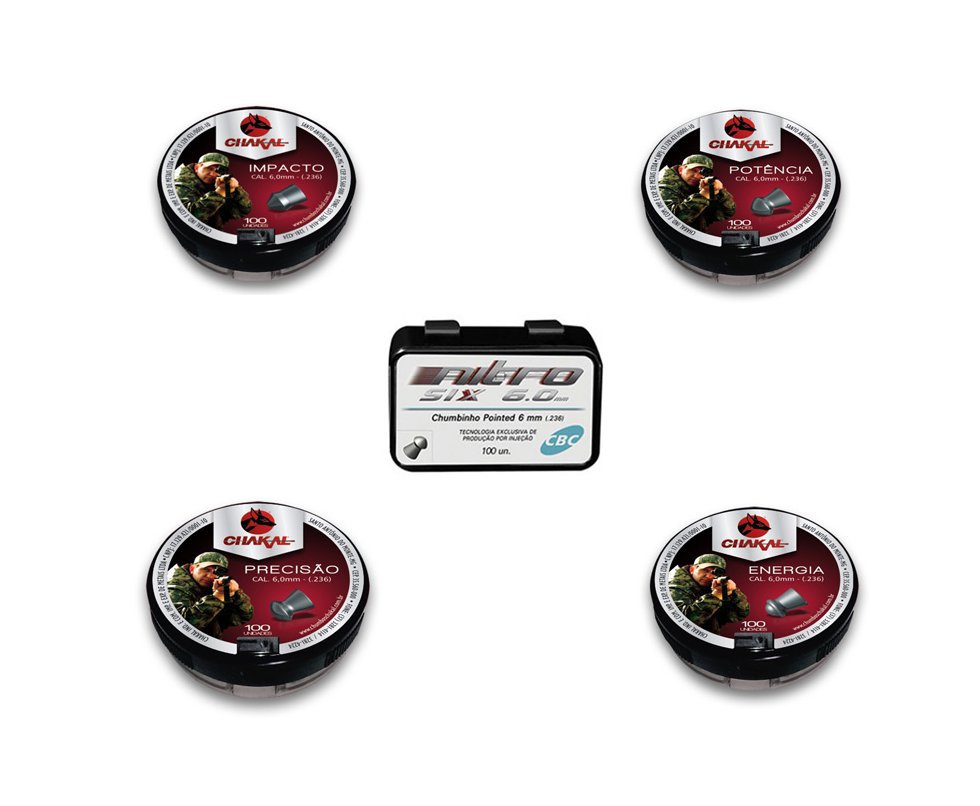 Kit Chumbinho Calibre 6,0 Mm - Com 10 Latas