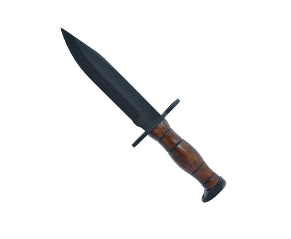 Faca Baioneta M9 Cabo Em Madeira Bainha Preta - Bravo