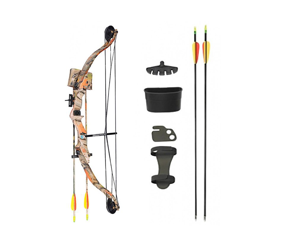 Arco Composto C/kit Completo Md Mk-cb009ac Camuflado 25 Lbs - Man Kung