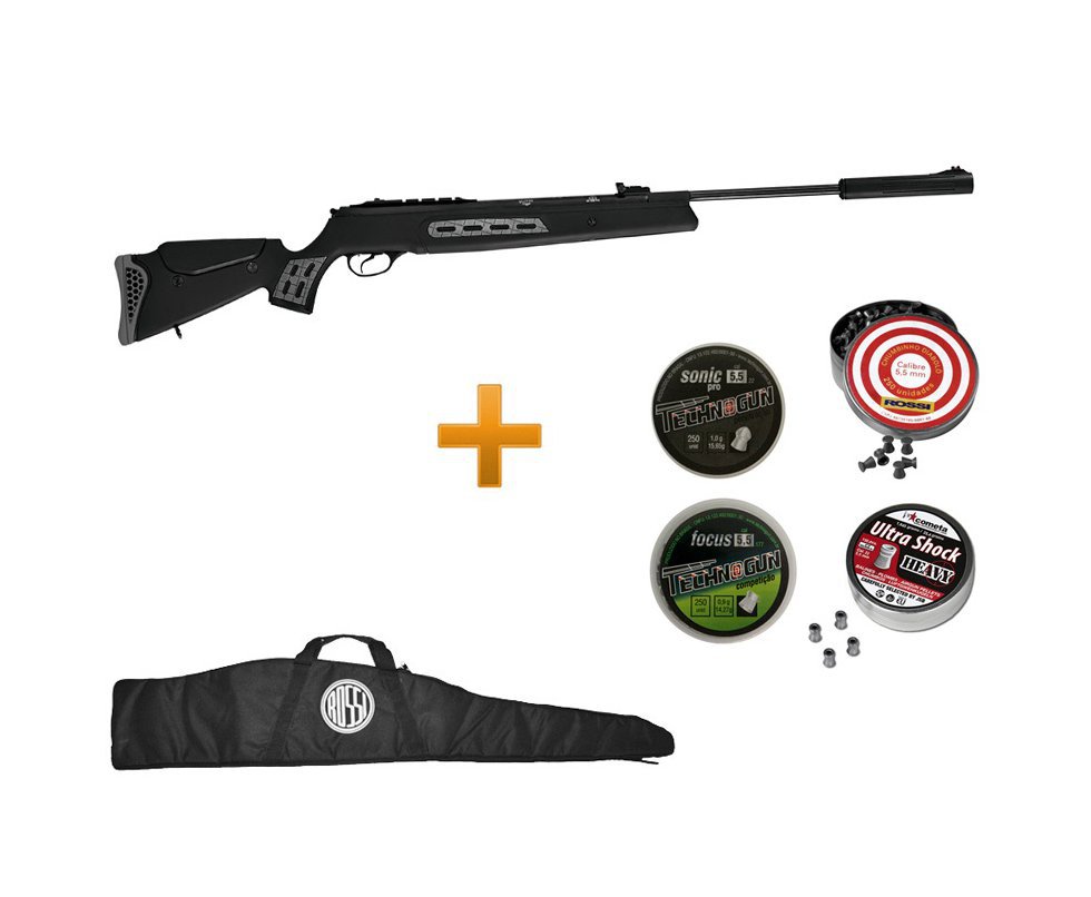 Carabina De Pressão Hatsan Ht 125 Sniper - Cal 5,5 Mm - Sas + Capa 52" + Chumbinhos