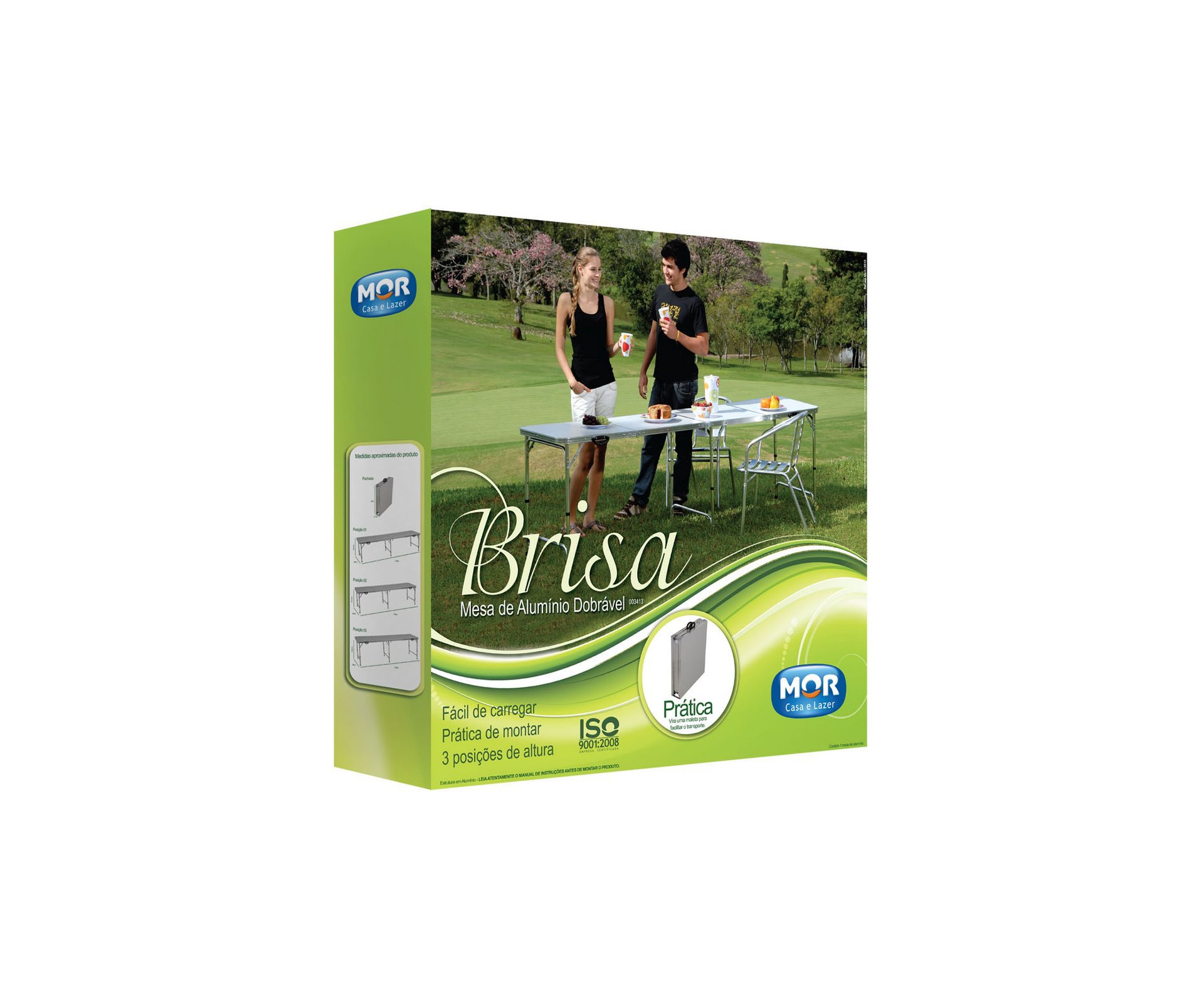Mesa Camping De Alumínio Dobrável Brisa - Mor