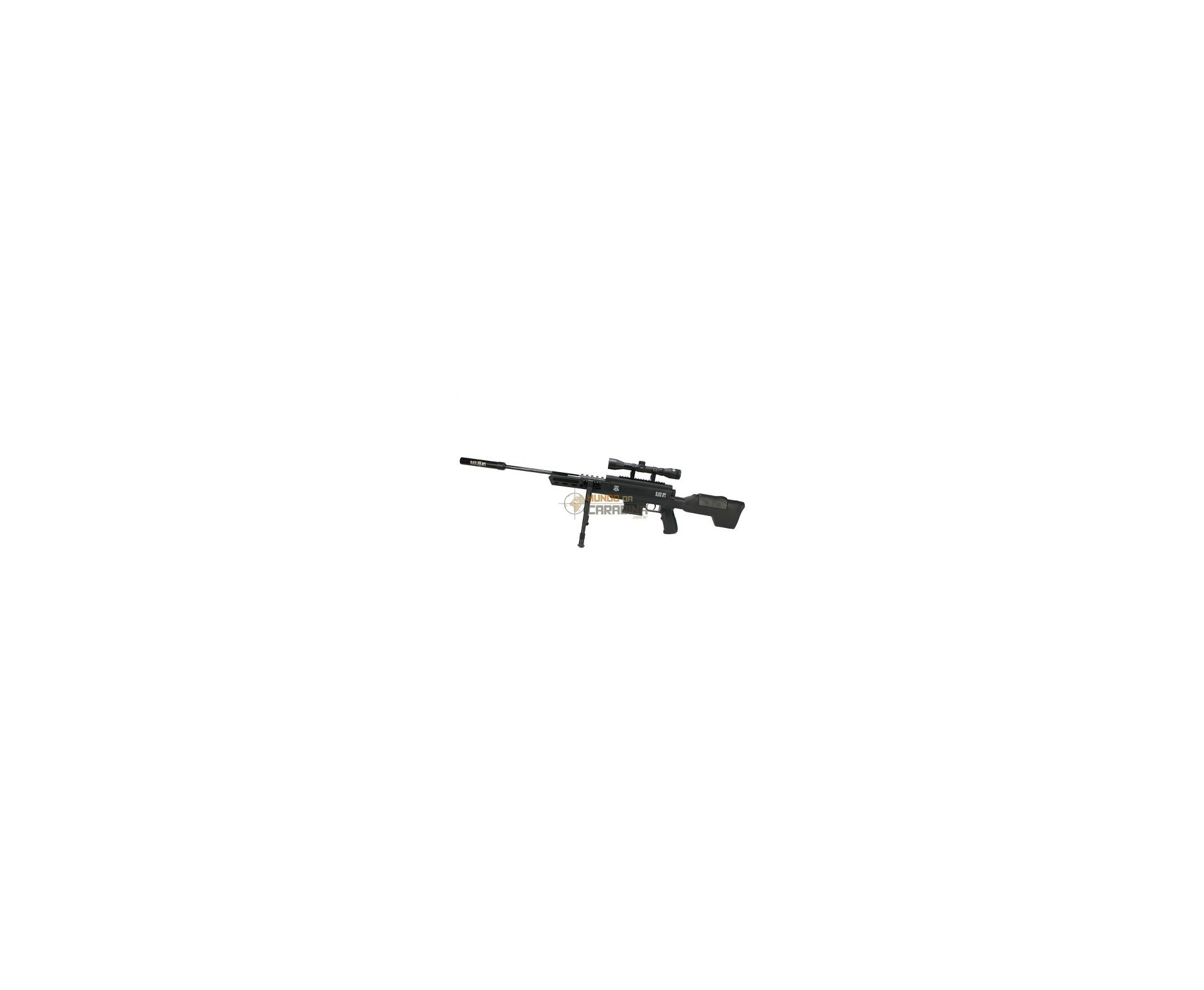Carabina De Pressão Sniper Black Ops Cal 4,5mm Pistão Pneumático + Chumbinhos + Capa Almofadada - Rossi