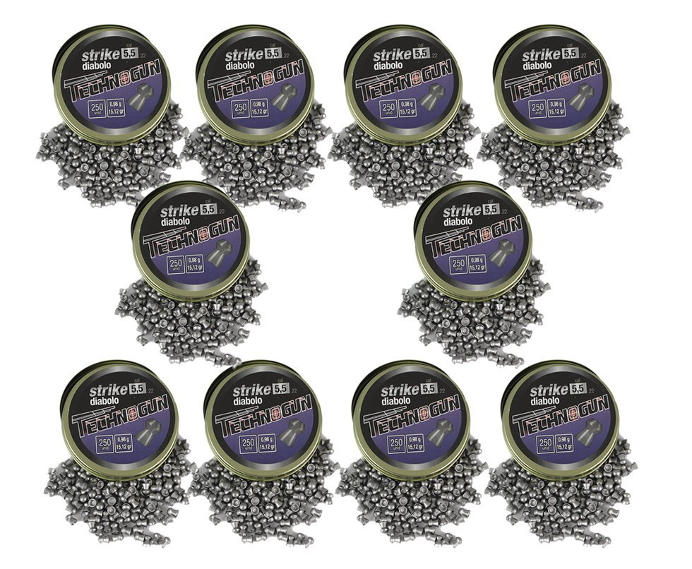 Kit Com 10 Latas Chumbinho Strike Diabolo 5,5 Mm - Com 250und Cada