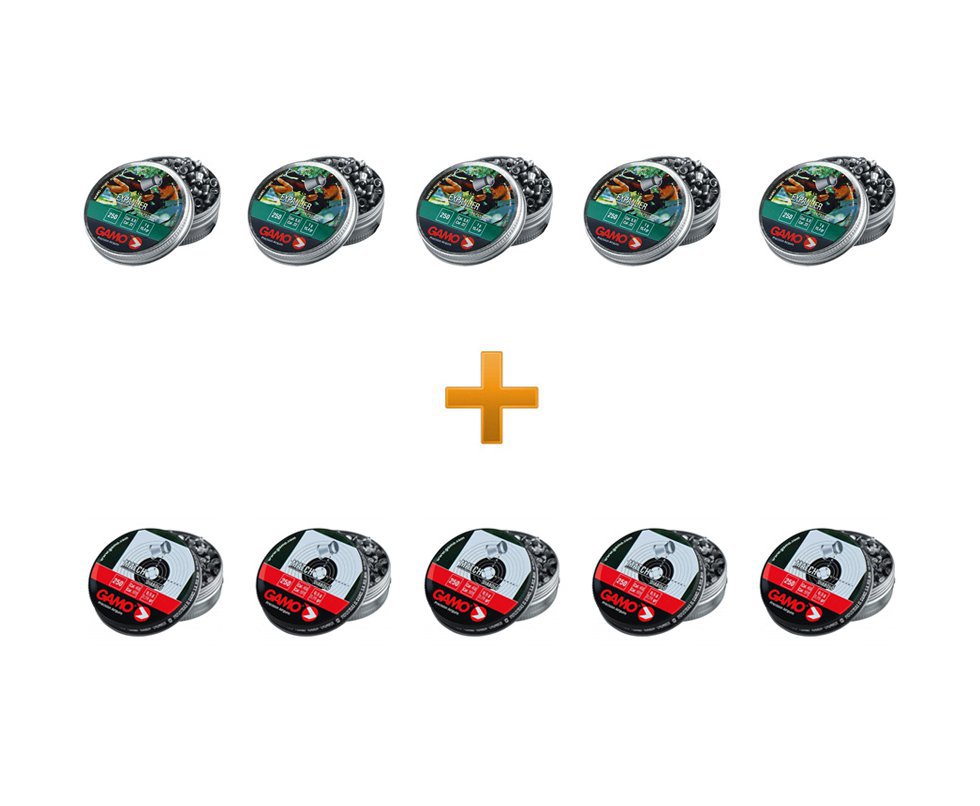 Kit Com 10 Latas De Chumbinhos - 05 Lt Gamo Match 5,5 + 05 Lt Expander 5,5