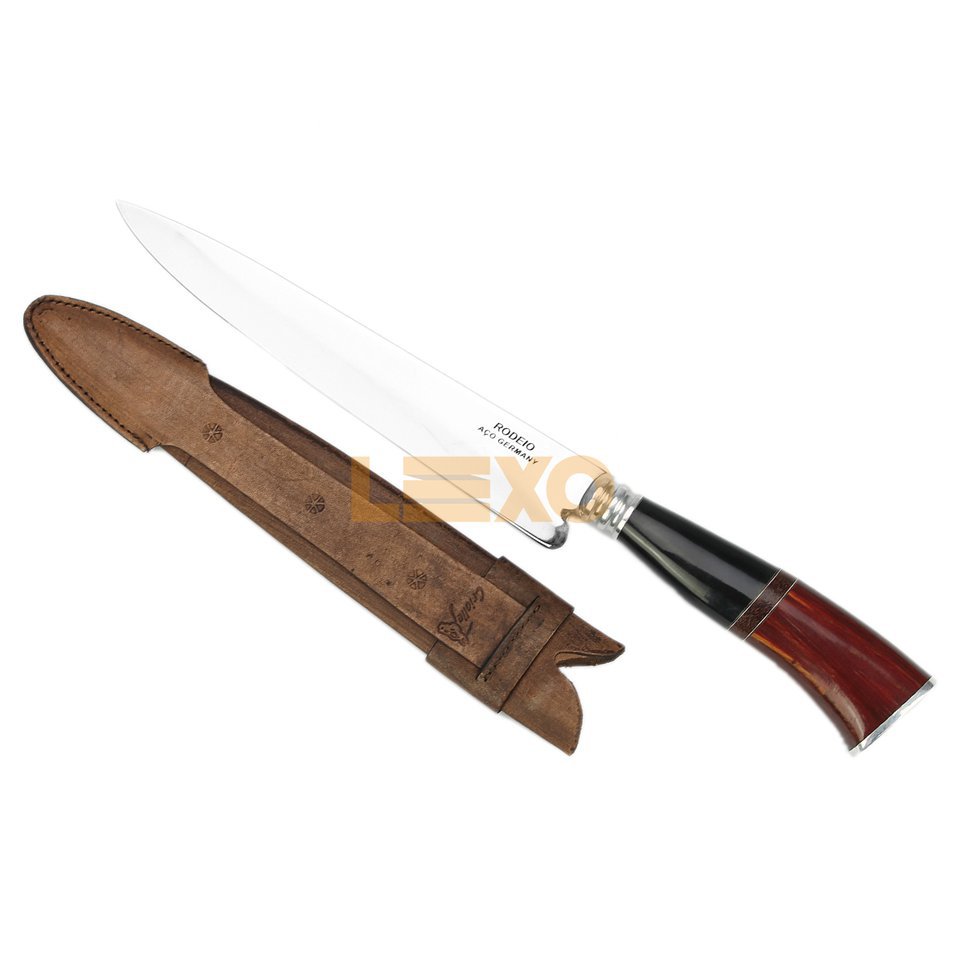 Faca Campeira 7" Cabo Madeira/chifre - Rodeio.