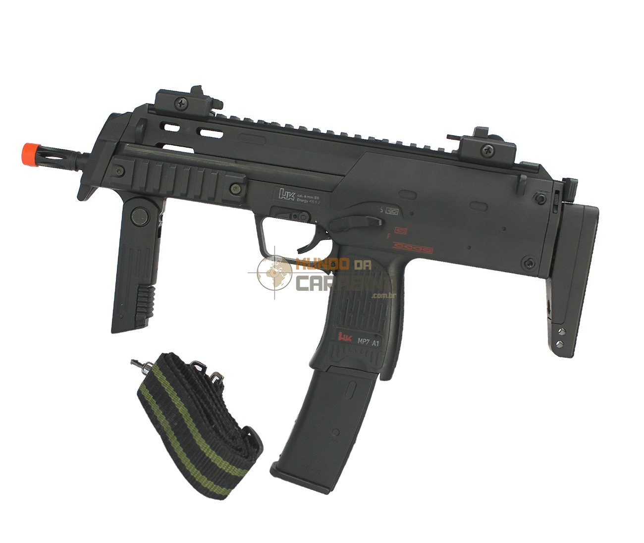Rifle De Airsoft H&k Mp7 A1 Swat Full Metal 6mm - Bivolt - Umarex