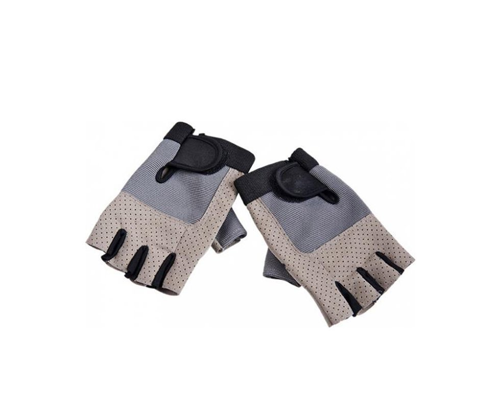 Luva Esportiva Em Couro Cinza G  - Mor