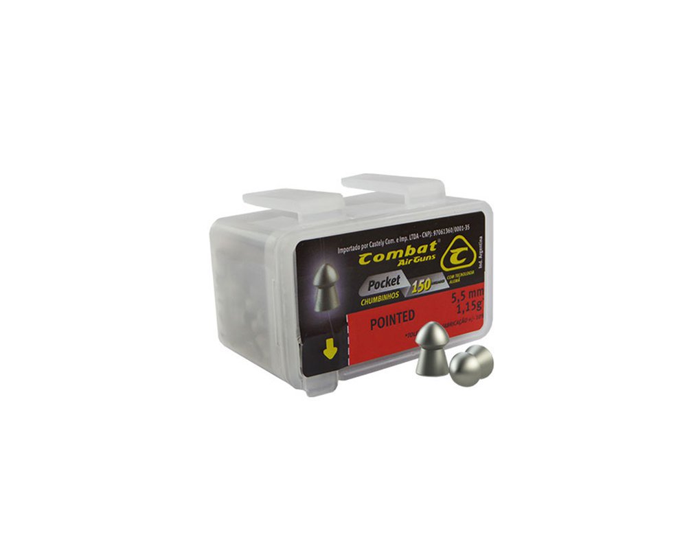 Chumbinho Pointed Pocket 5,5mm X 150un - Combat