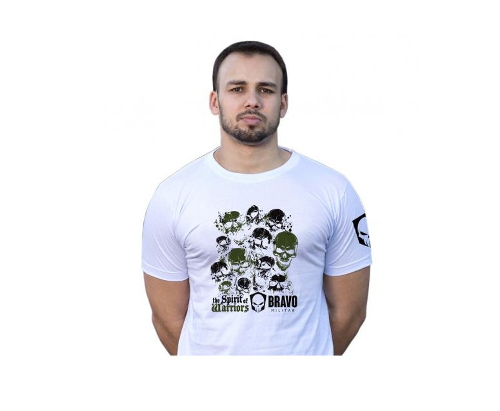 Camiseta Estampada Spirit Of Warriors - Branco - Bravo - P