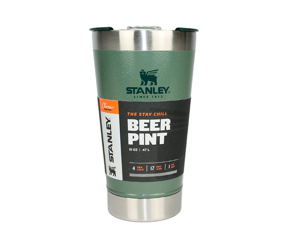 Copo Térmico Cerveja Stanley Inox Verde Com Abridor De Garrafas 473ml