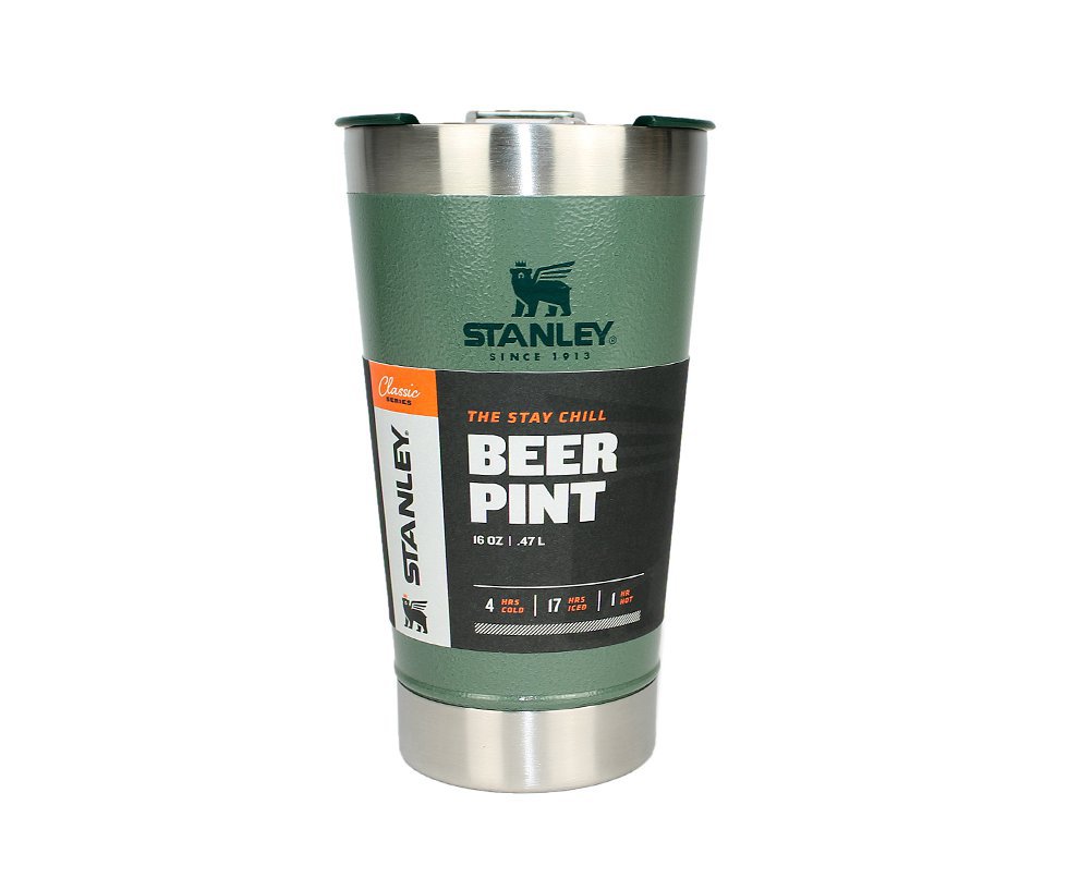 Copo Térmico Cerveja Stanley Inox Verde Com Abridor De Garrafas 473ml