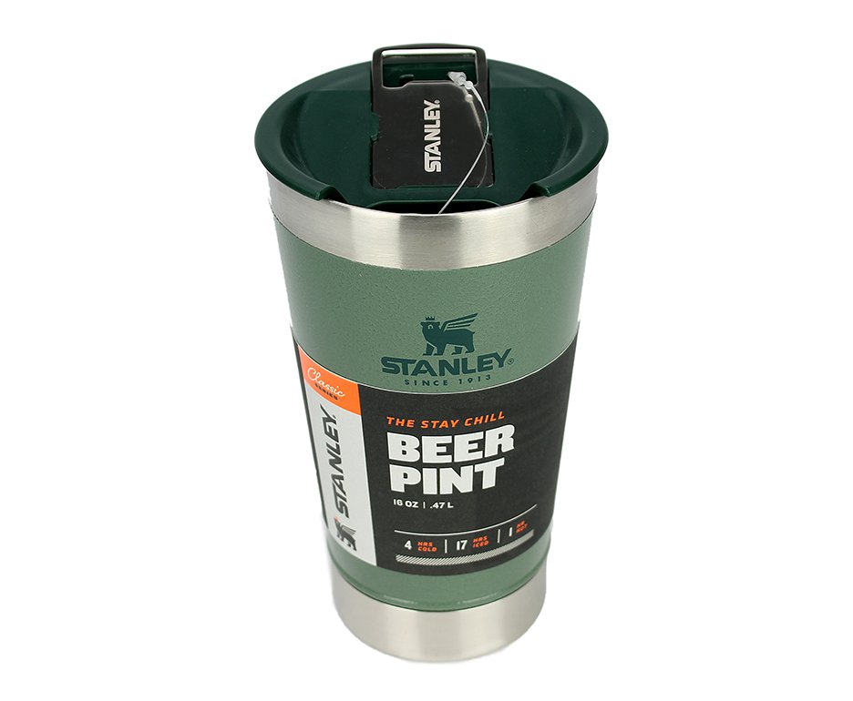 Copo Térmico Cerveja Stanley Inox Verde Com Abridor De Garrafas 473ml