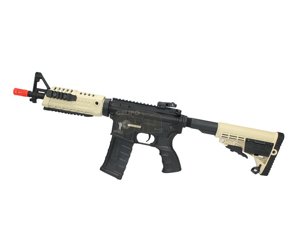 Rifle De Airsoft M4 Caa Cqb Dual Color Custom Cal 6mm Bivolt - King Arms