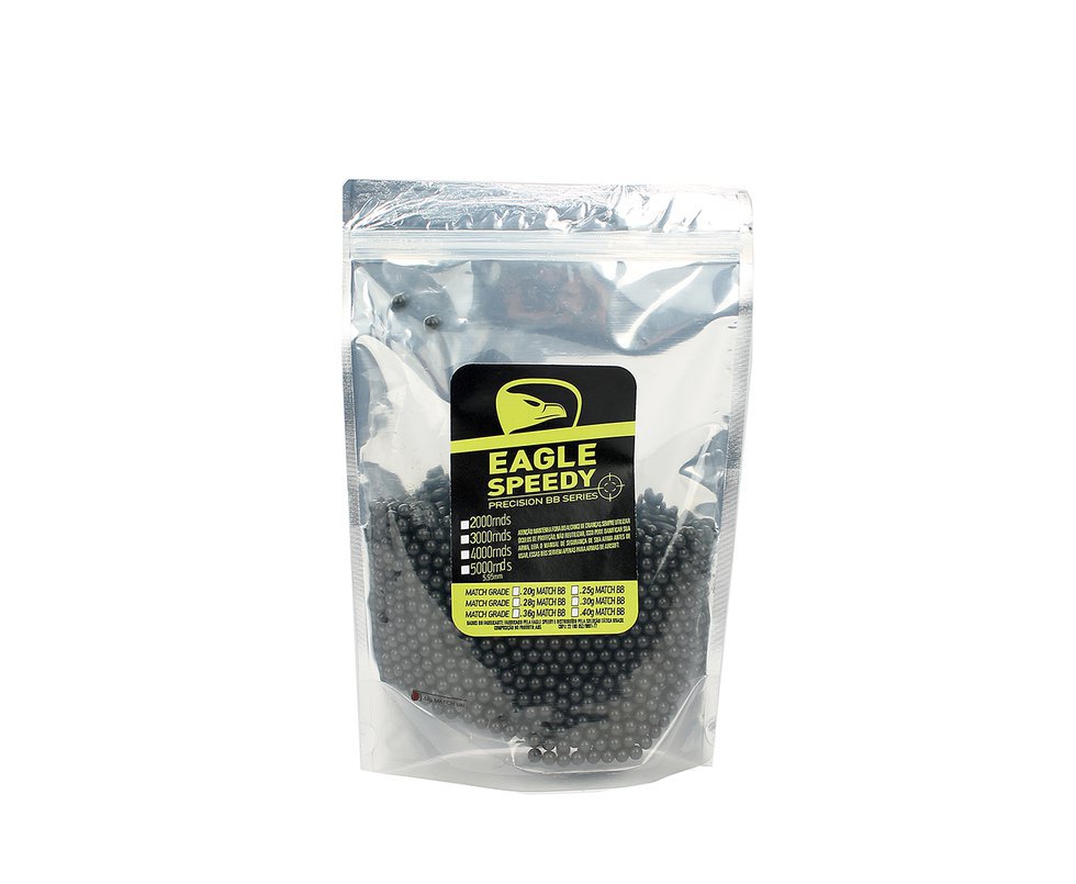 Esfera Plastica De 6mm De 0,12g Com 4000un Preta - Eagle Speedy