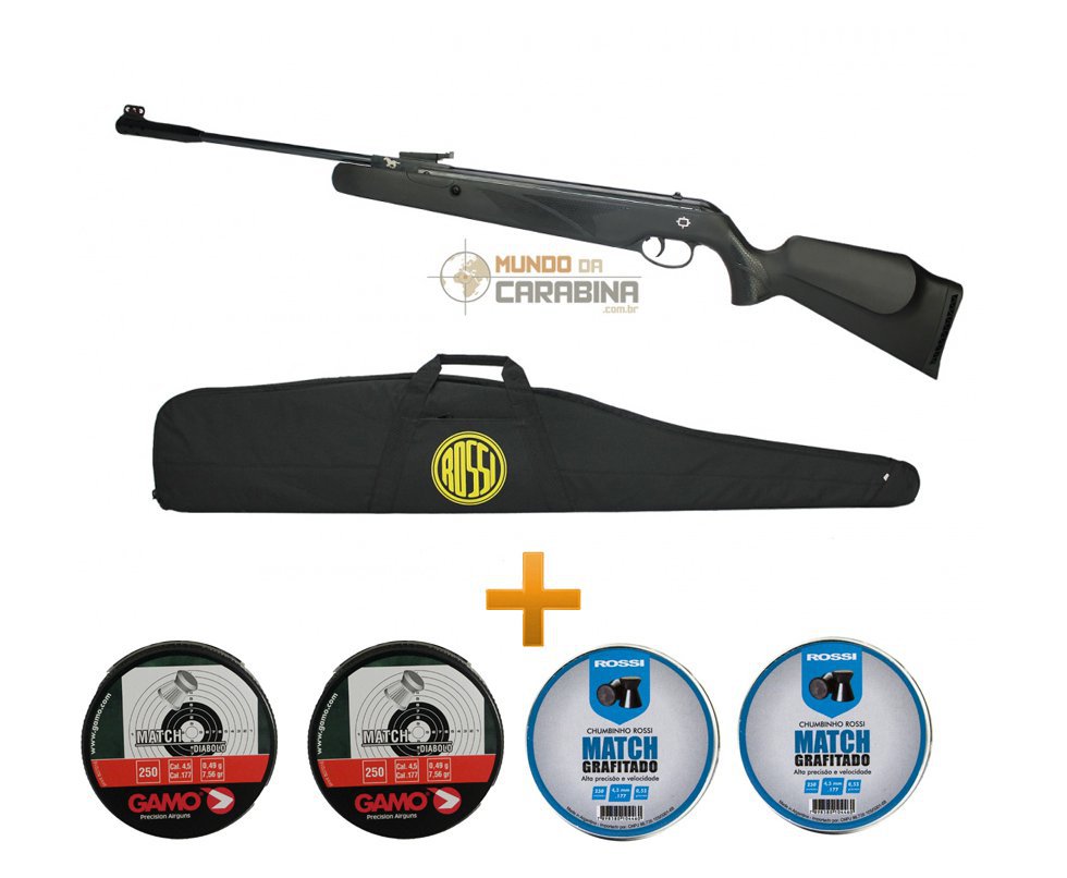 Carabina De Pressão Dream Rider 4,5mm C/ Pistão Pneumático 50kg + Chumbinhos + Capa Almofadada - Norica