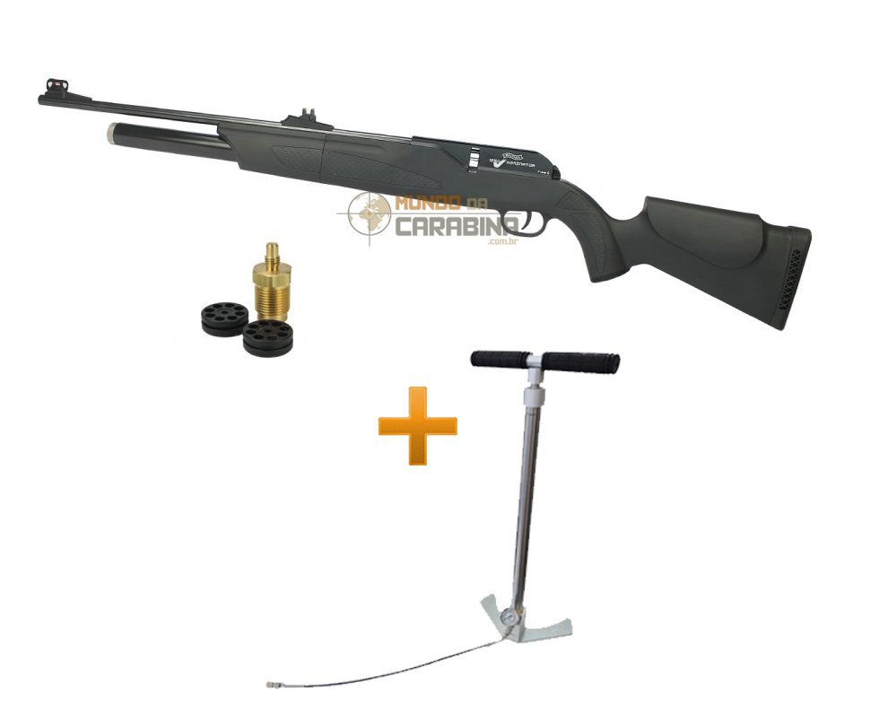 Carabina Pcp Walther Dominator 1250 5,5mm 8 Tiros + Luneta 4x32 Gold Rossi + Bomba Pcp Inox - Walther