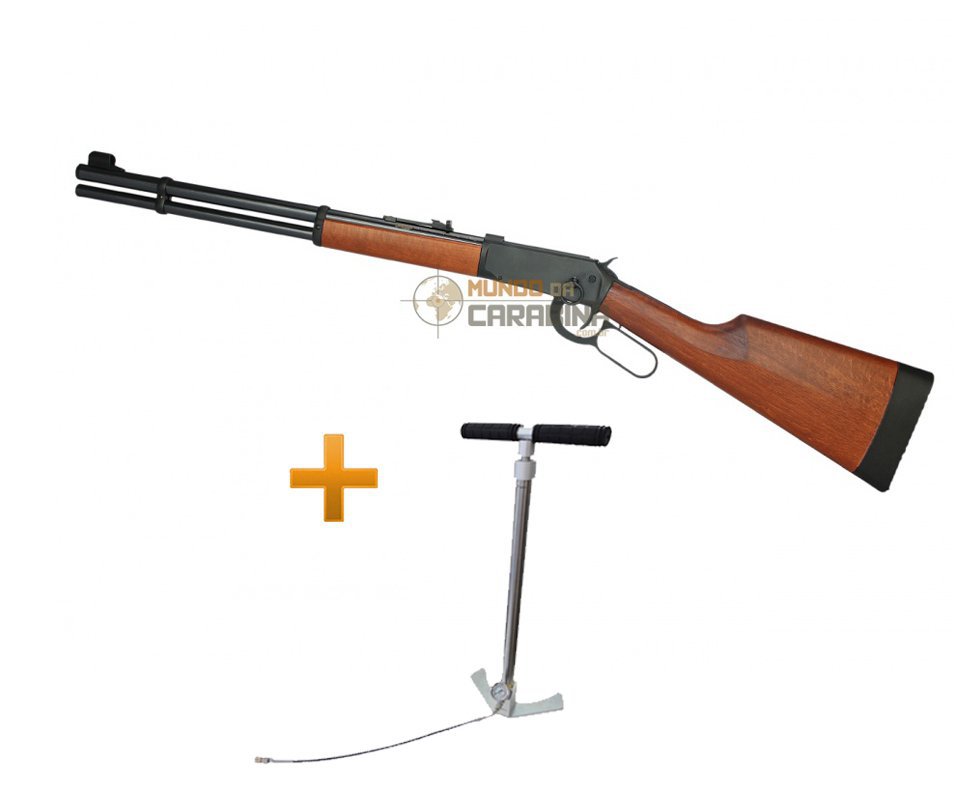 Carabina De Pressão Pcp Puma Walther Lever Action Oxidada 4,5mm 8 Tiros + Bomba Pcp Inox - Walther