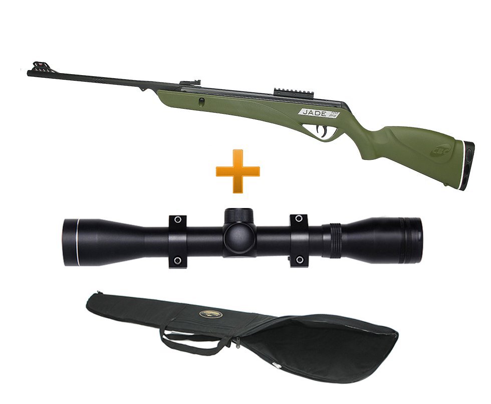 Carabina De Pressão Jade Pro Verde Oxidada Cal 4.5mm + Luneta 4x32 + Capa - Cbc
