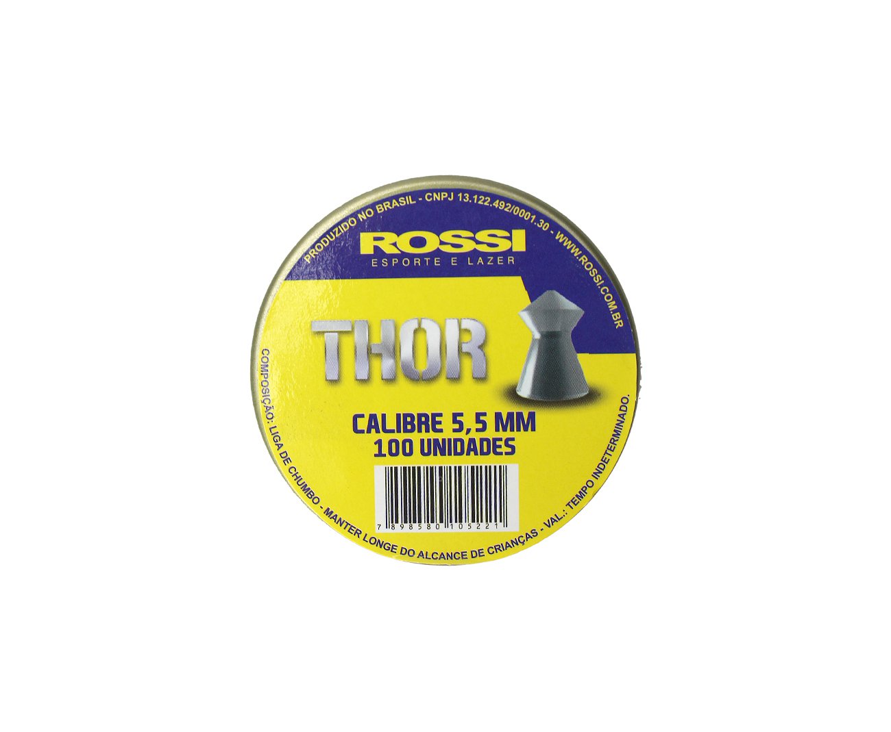 Chumbinho Rossi Thor 5,5mm (lata C/100un)