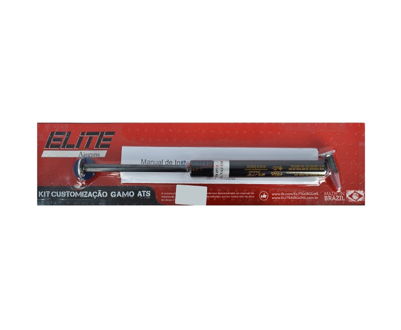 Kit Gamo Sts Com Pistão Pneumático 50 Kg + Bucha Pu Usinada + Centralizador Dianteiro Gamo + Centralizador Traseiro Gamo - Elite Airguns