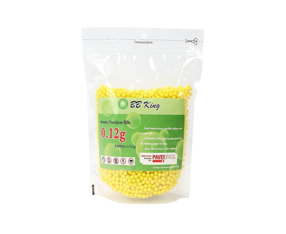 Esferas Plásticas Bb King 6mm 0,12 Gr Amarela (5000 Unid) - Bb King