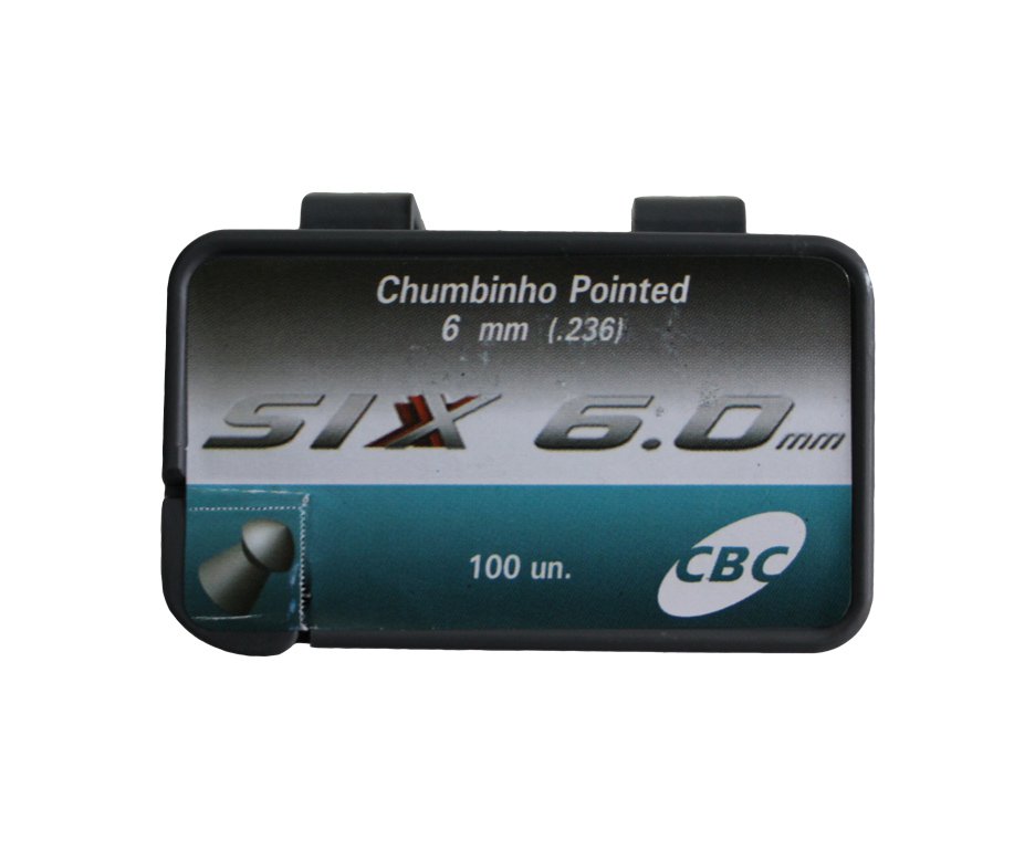 Chumbinho Pointed Six Injetado - Calibre 6,0 Mm - 100 Unidades - Cbc