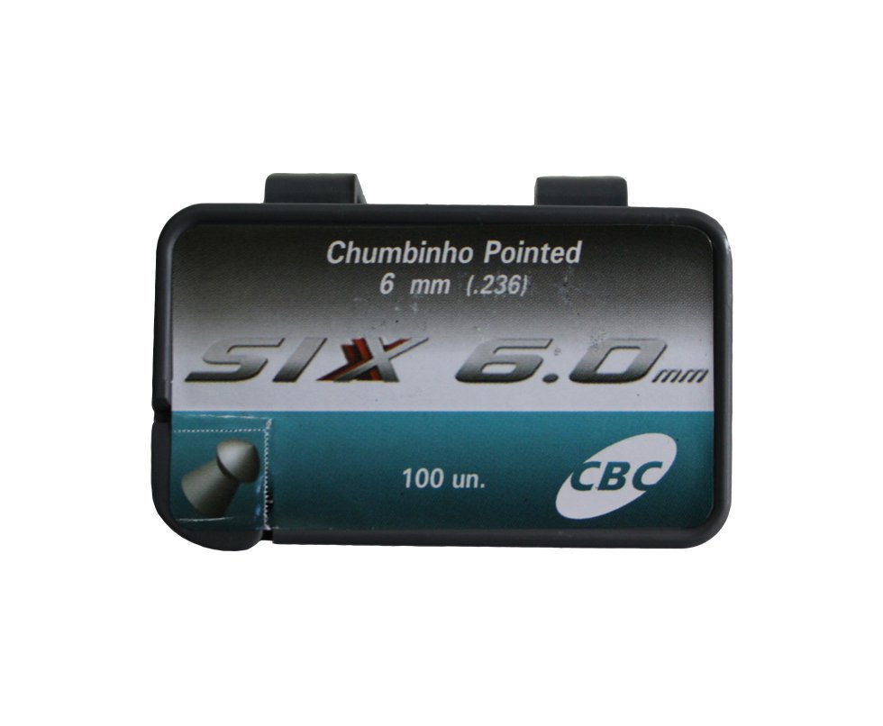 Chumbinho Pointed Six Injetado - Calibre 6,0 Mm - 100 Unidades - Cbc