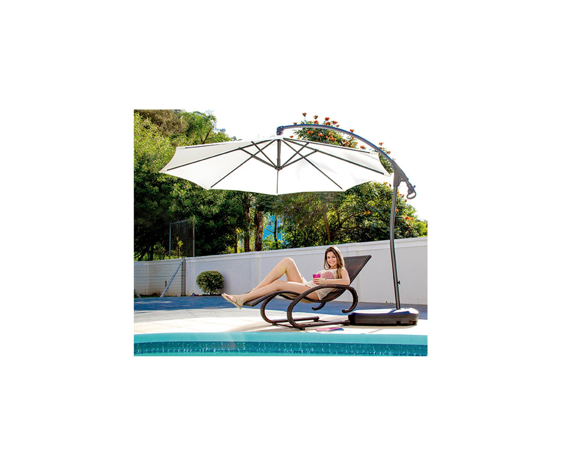 Ombrelone Com Base Dubai 3,00 Metros - Mor