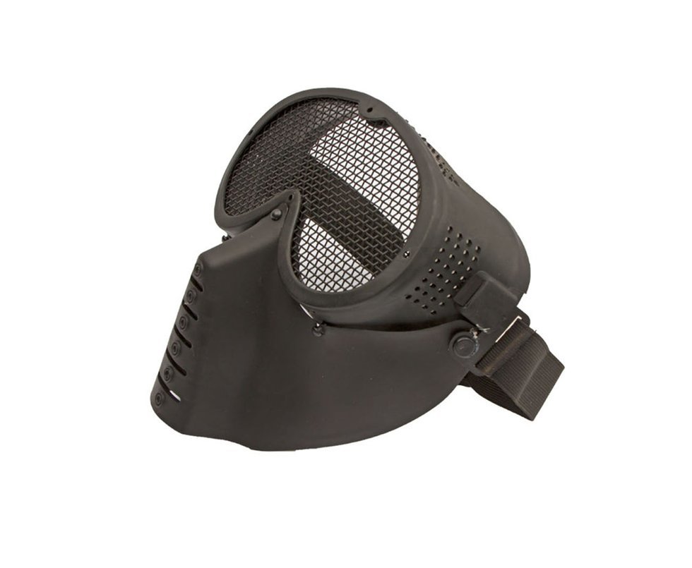 Mascara Tatica C/proteção De Tela De Metal - Preta